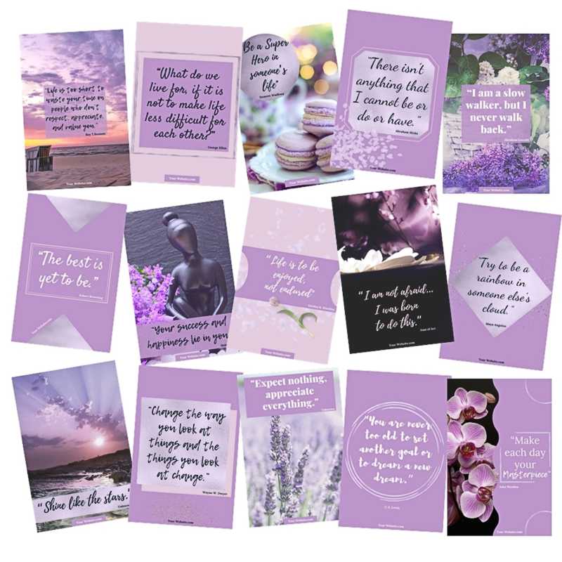 Creative Mauve Inspirational Quote 2x3 Display web